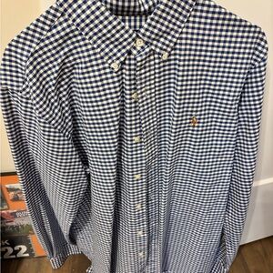 Large blue checked shirt. Ralph Lauren